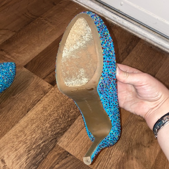 Gianni Bini Teal and Multi-color Rhinestones - Picture 6 of 13
